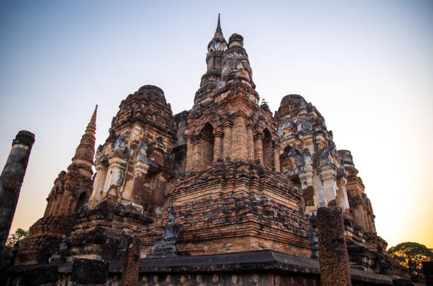 istock Wat Mahathat buddha and temple in Sukhothai Historical Park 1966960782