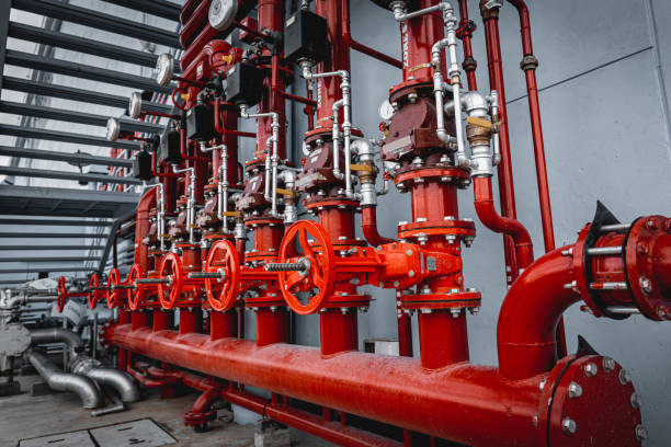 istock Header pipes valve zone and fire alarm control system at industrial plants 1967012868