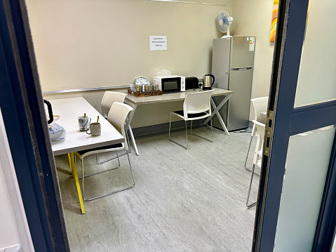 Small break room for nurses in hospital