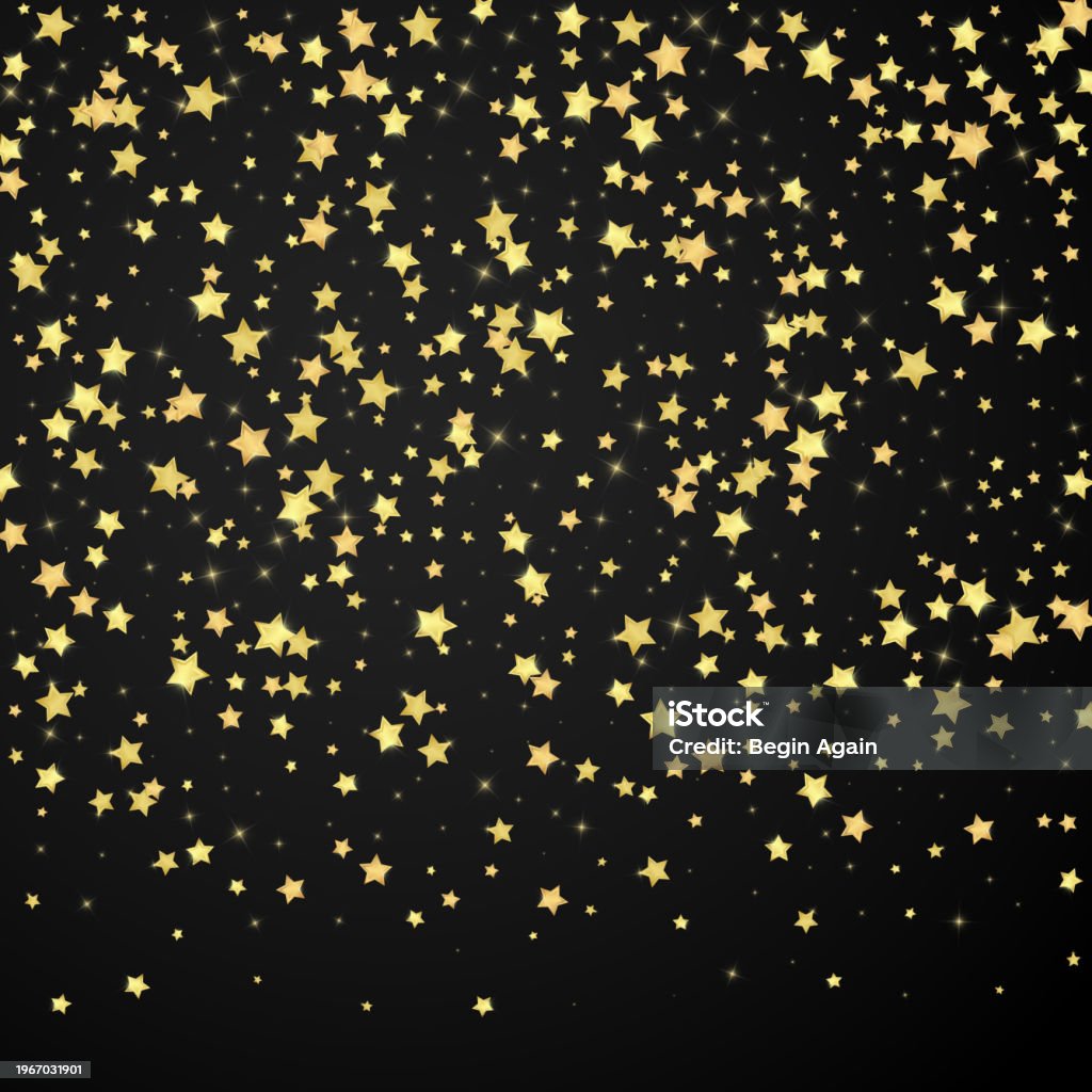 Stars Pector Magic Stars Vector Overlay Gold Stars Scattered Stock Illustration ...