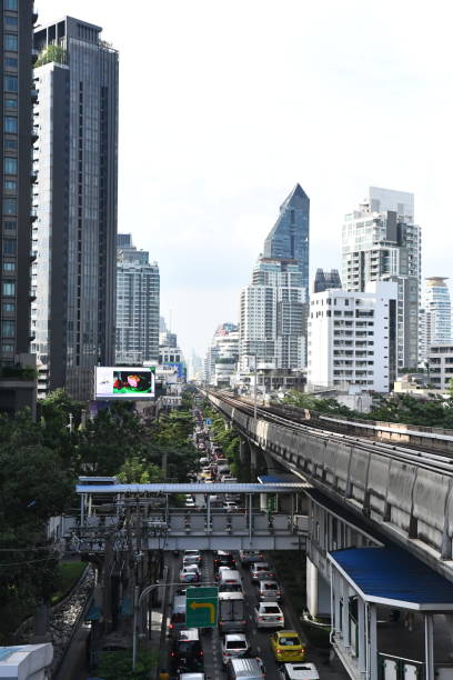 istock Bangkok city from sky train 1967078470