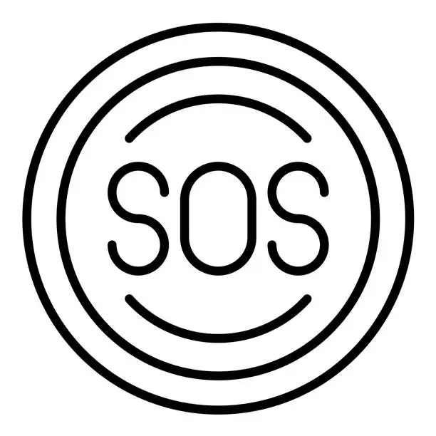 Vector illustration of Sos Icon