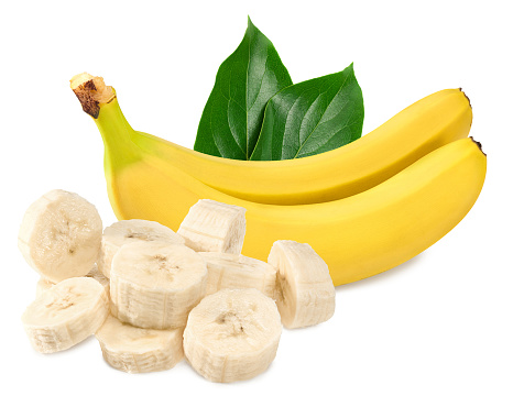 banana bunch isolated on white