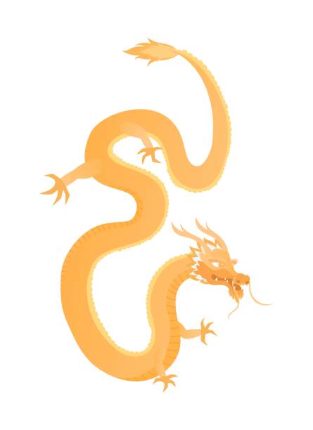 istock Chinese Gold Dragon for Happy Chinese New year or Lunar new year type two 1967166536