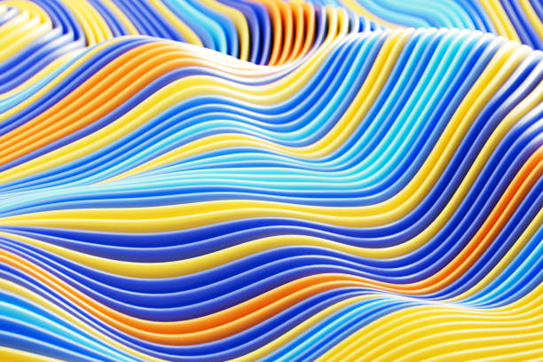 istock Abstract Background of Abstract Multicolored Wavy Surface. Dynamic Softness in Motion. Wave Shapes. 1967171431