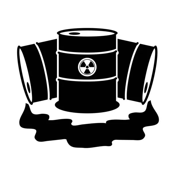 Vector illustration of Radioactive waste icon.