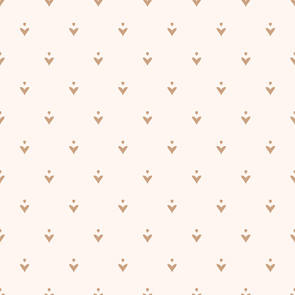 Cute Beige Spots on White Background. Simple Print for fabric, linen, kitchen towels, packaging, kids clothes.