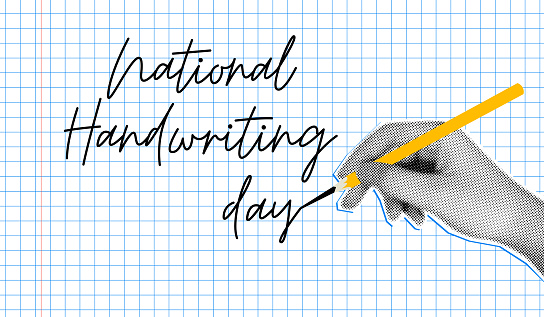 Collage design for National Handwriting Day.