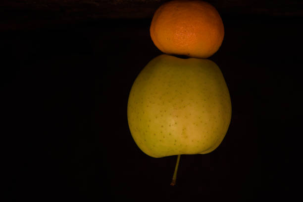 still life with orange fresh mandarin