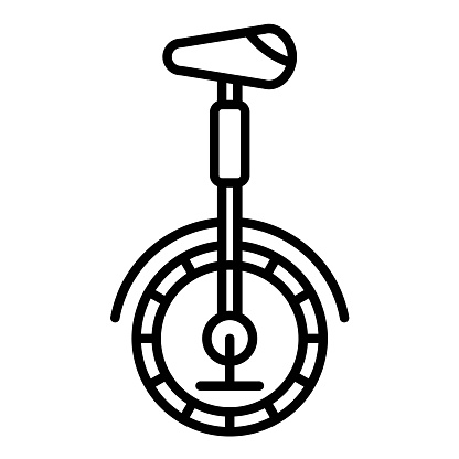 Unicycle icon vector image. Can be used for Circus.