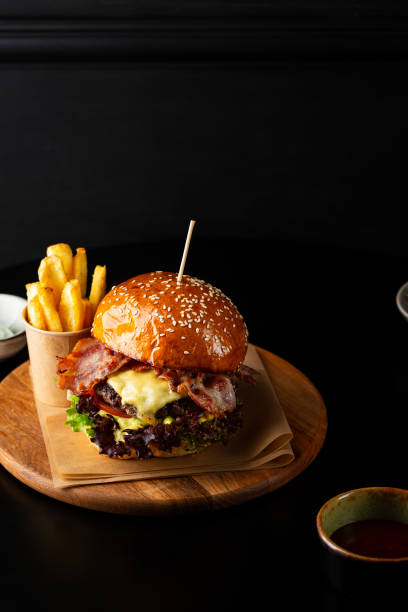 istock One tasty burger with cheese and bacon 1967266245