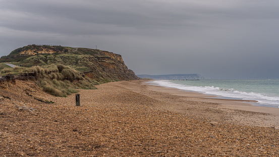 The beach in Hengistbury Head near Bournemouth, Dorset, England, UK