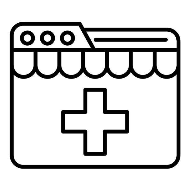 medical ecommerce website icon - 13280 stock illustrations