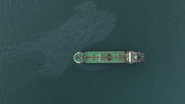 Oil leak from Ship, industrial petroleum products Vessel
