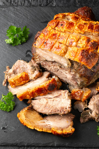 istock Roast pork boneless shoulder with crispy crackling 1967387392