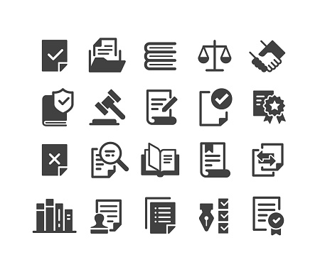 Legal Documents Icons - Classic Series