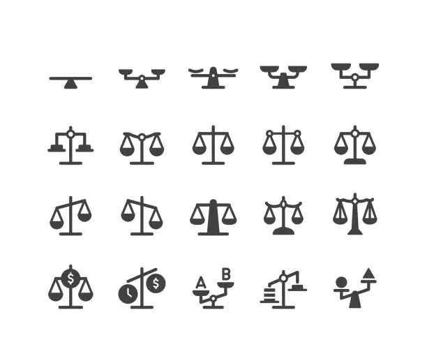 Vector illustration of Scale Icons - Classic Series