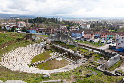 Prusias ad Hypium, an ancient city located in the Konuralp District of Düzce, first appeared in history as Hypios. It was established on a hill that ran from east to west and ended in a plain. Eventually, it came to be called Kieros. In the 2nd century BC, the Bithynians, led by their king Prusias I, captured Kieros from the Mariandyns and Herekleia State. Prusias I improved the city and decorated it with many monuments. He also fortified it and changed its name to Prusias. The city's ancient theater, known locally as the Forty Steps, was built during the Hellenistic Age (300-30 BC) and includes additions from the Roman Period (30 BC-300 AD).