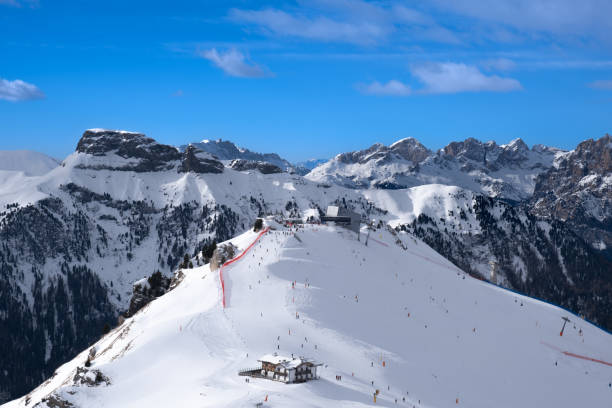 Perfect ski slopes in Sellaronda - Dolomites - Italy