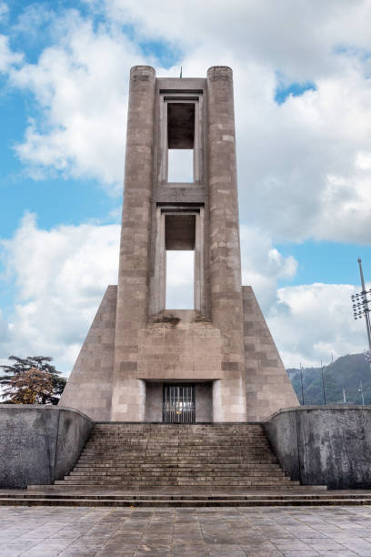 Como, Italy - October 15, 2023 - Memorial for the fallen soldiers in World War II in Como, Italy