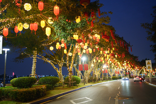 Chinese New Year decoration atmosphere - stock photo