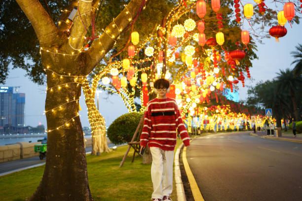 Chinese New Year decoration atmosphere - stock photo