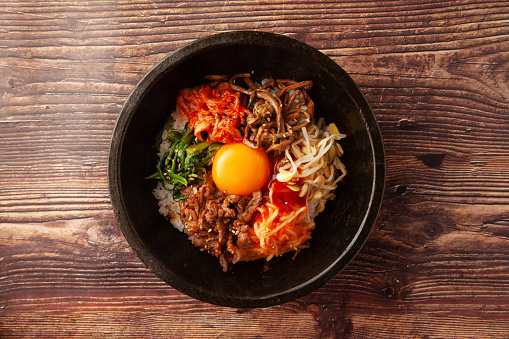 Korean rice dish stone-baked bibimbap