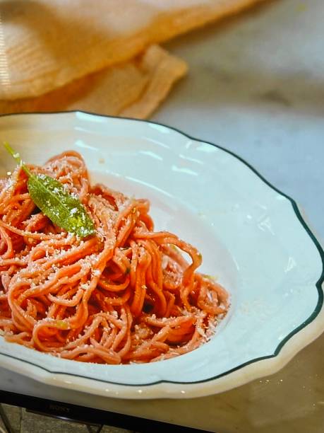 istock Italian spaghetti with tomato and basil 1967544194