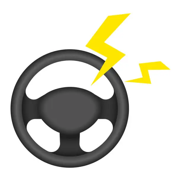 Vector illustration of Steering Wheel With Horn Honking