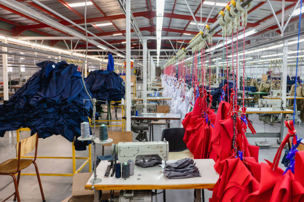 istock huge african textile factory, making workwear garments , africa is developing an industry 1967611715