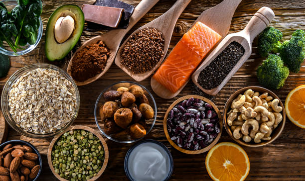 istock Composition with food products rich in magnesium 1967613502