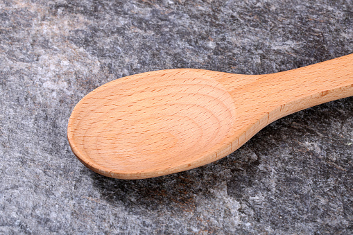 Empty wooden spoon