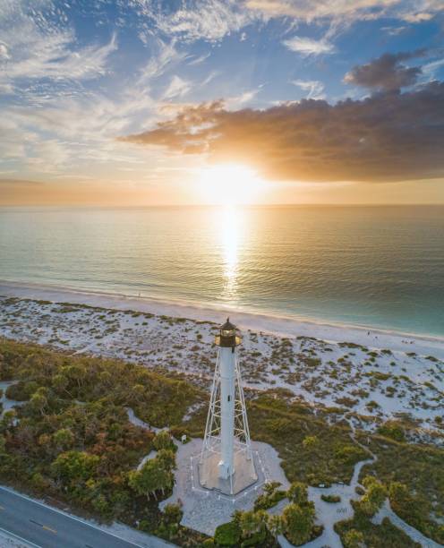 istock Boca Grande Rear Range Lighthouse Bright Golden Hour 1967643436