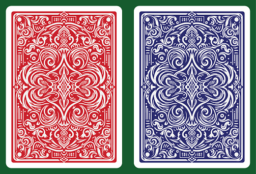 Classic Playing cards back design 9