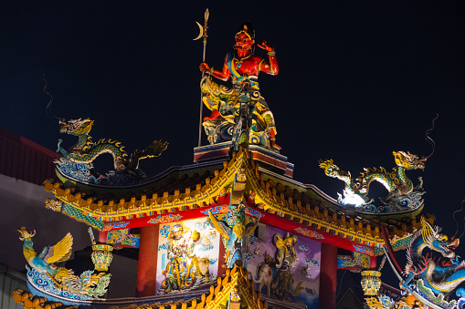 Goddess Matsu Songshan Ciyou Temple in Raohe Night Street Market, Taipei, Taiwan
