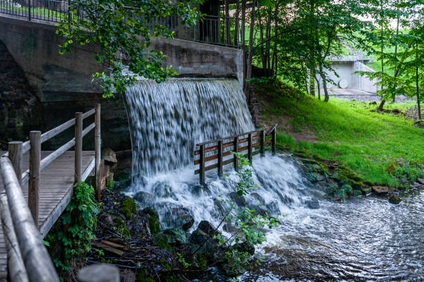 istock Artificial waterfall in public park.  Smiltene, Latvia. 1967709422