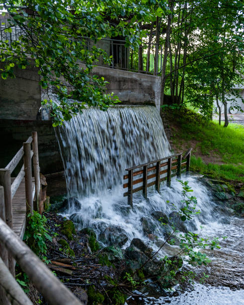 istock Artificial waterfall in public park.  Smiltene, Latvia. 1967709549