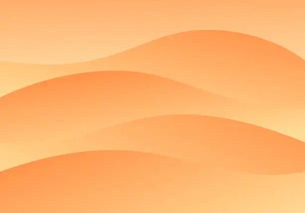 Vector illustration of Abstract orange gradation background with wave pattern