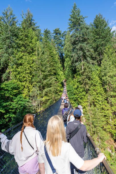 Free Stock Photo of Group of People Walking Across a Bridge | Download ...