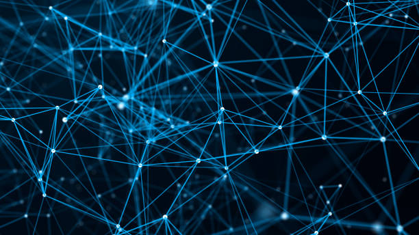 istock Digital plexus of glowing lines and dots. Abstract background. 3D rendering. Network or connection. 3d rendering. 1967828443