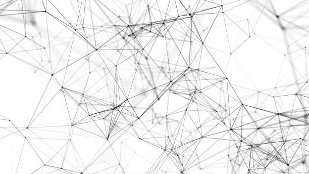 istock Digital plexus of glowing lines and dots. Abstract background. 3D rendering. Network or connection. 3d rendering. 1967831179