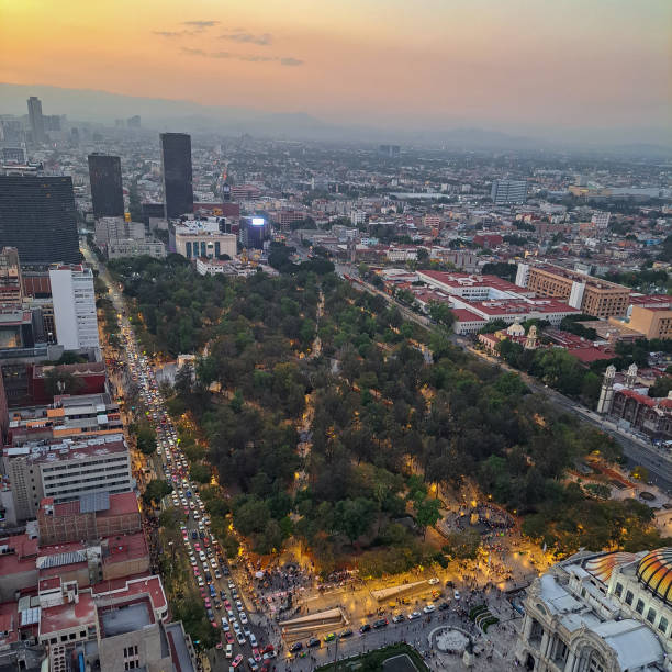 istock Mexico city night landscape to Alameda central 1967855923