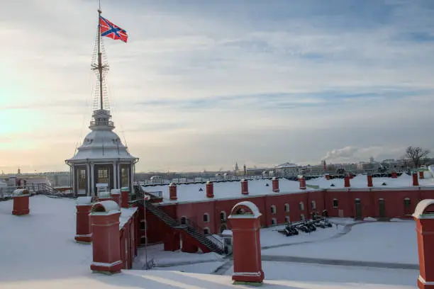 04-01-2024 - St.Petersburg, Russia. Peter-Pavel's fortress in winter time