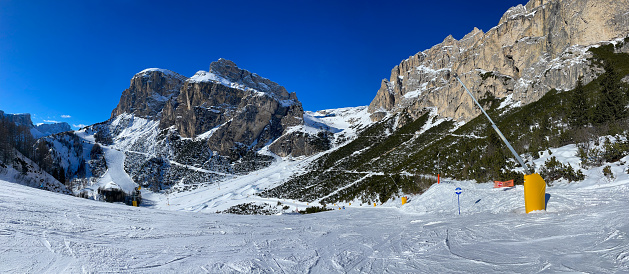 Perfect ski slopes in Colfosco - Dolomites - Italy