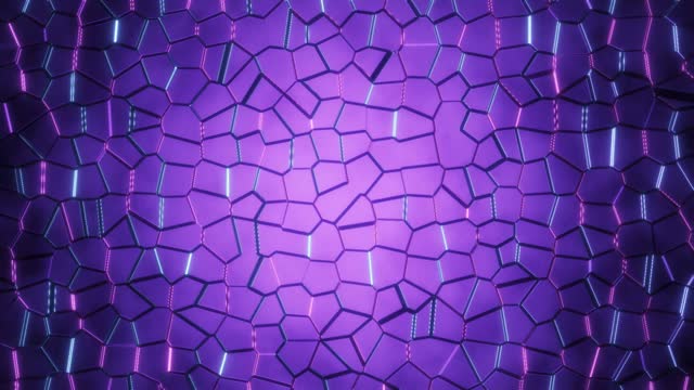 Moving mosaic on a purple background.