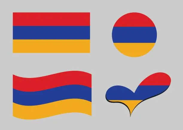 Vector illustration of Flag of Armenia