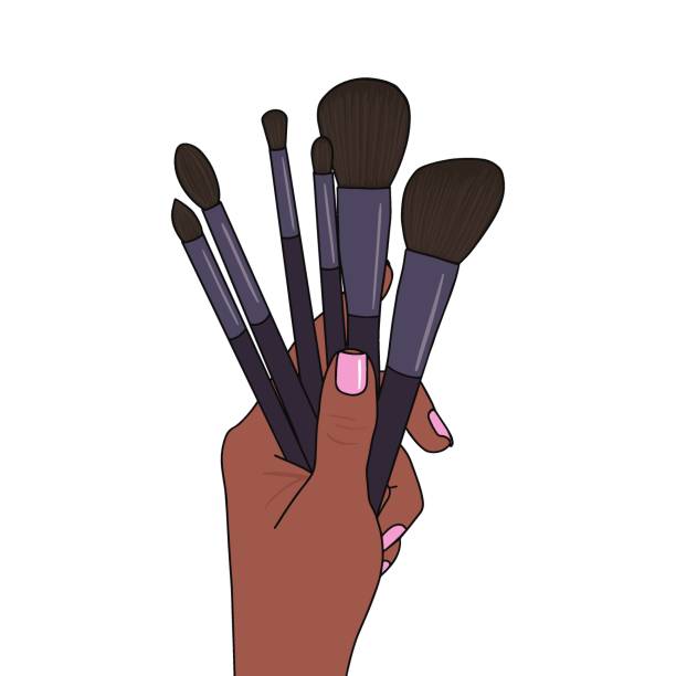 istock hand of american or african woman with brushes 1968018462
