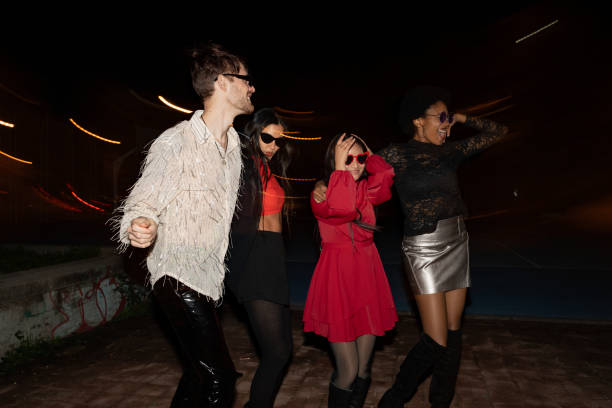 istock Exuberant Night Dance Party on City Street 1968058876