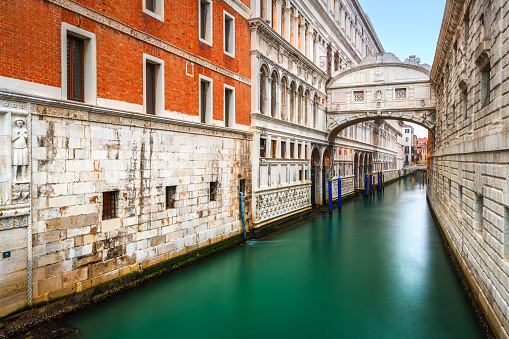 Venice, Italy at the Bridge of Sighs.