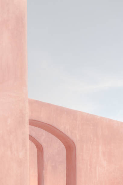 istock Pastel colored minimalist building in Oia, Santorini, Greece 1968080226
